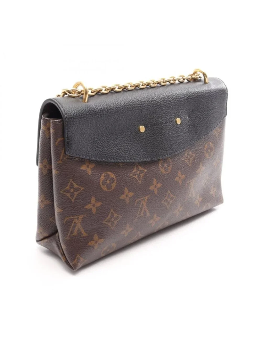 Louis Vuitton Shoulder Bag Sun Placido Monogram Noir Canvas Leather